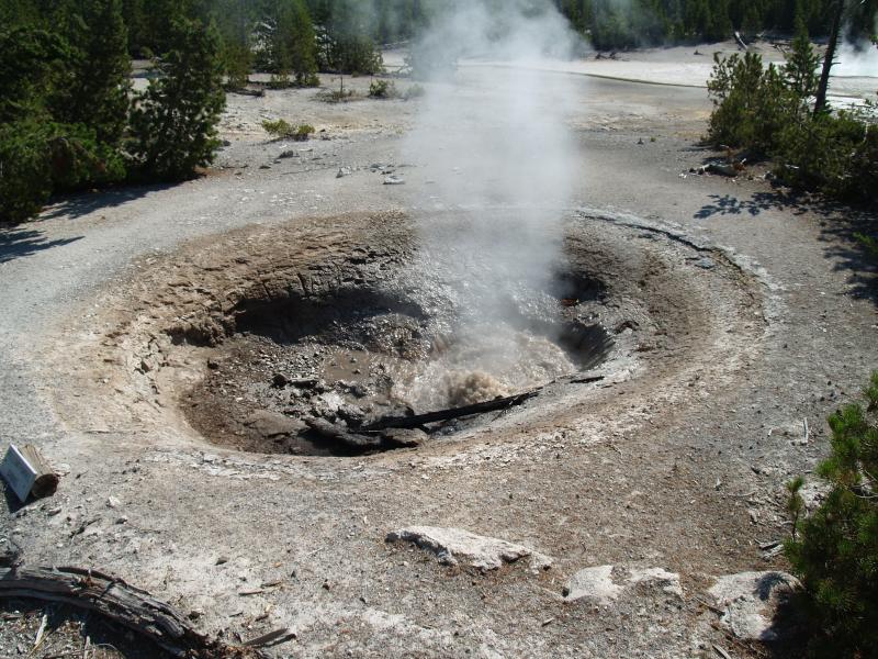 Steaming spring Yellowstone Park