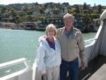 Arriving at Sausalito on the ferry. Beautiful town with interesting shops and art galleries.