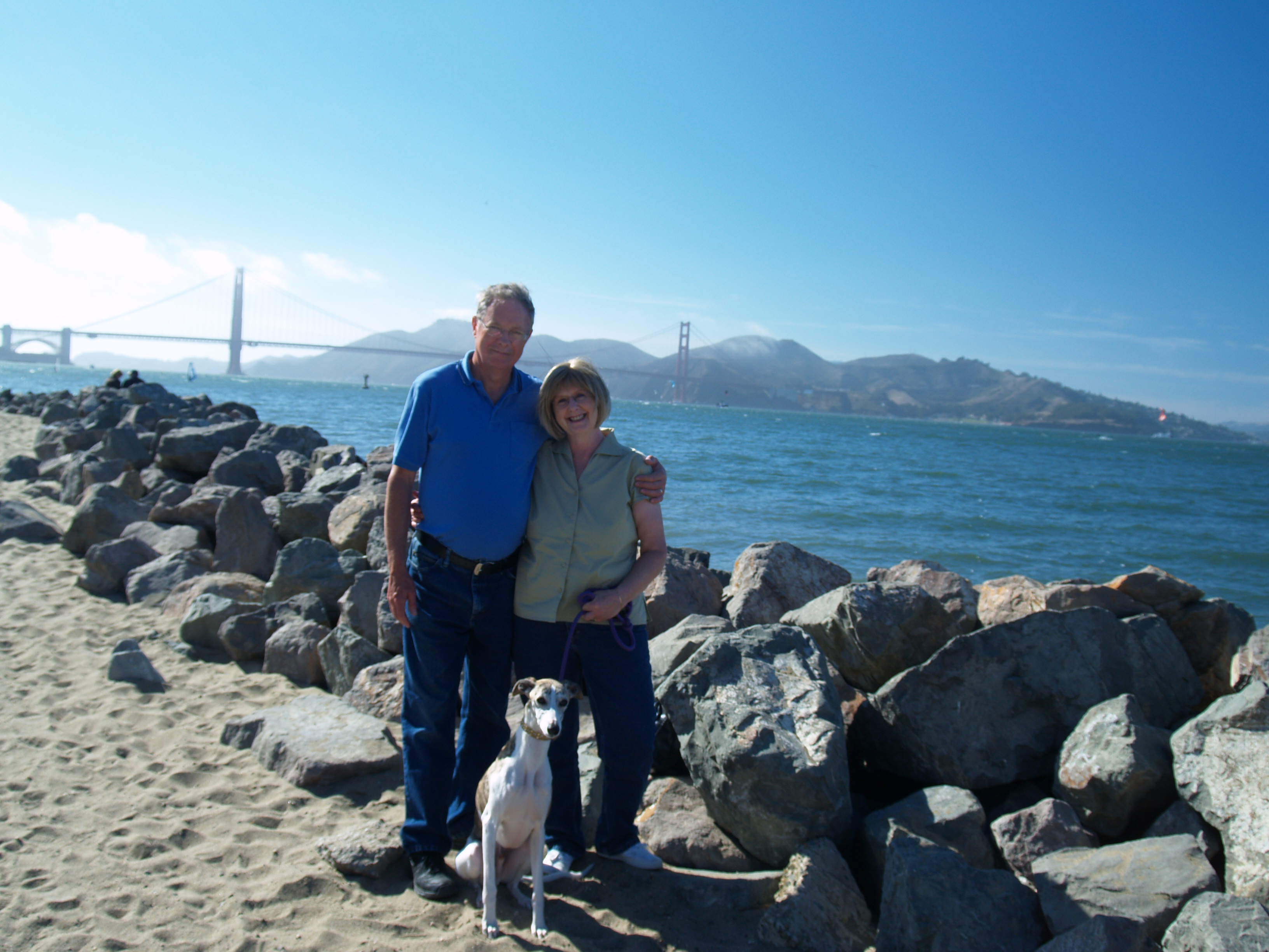 Bonnie, Enzo and Bruce at Crissy Field