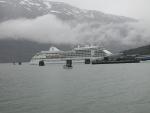 Cruise ship docked at Skagway