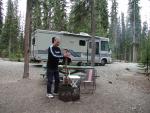 Starting a campfire - Marsh Lake CG east of  Whitehorse YK