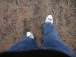 Me walking in the woods