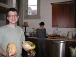 Steve and Emily making supper
