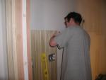 Dan is installing Wainscoting