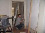 Steve is sanding