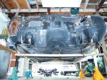 Underside of car body