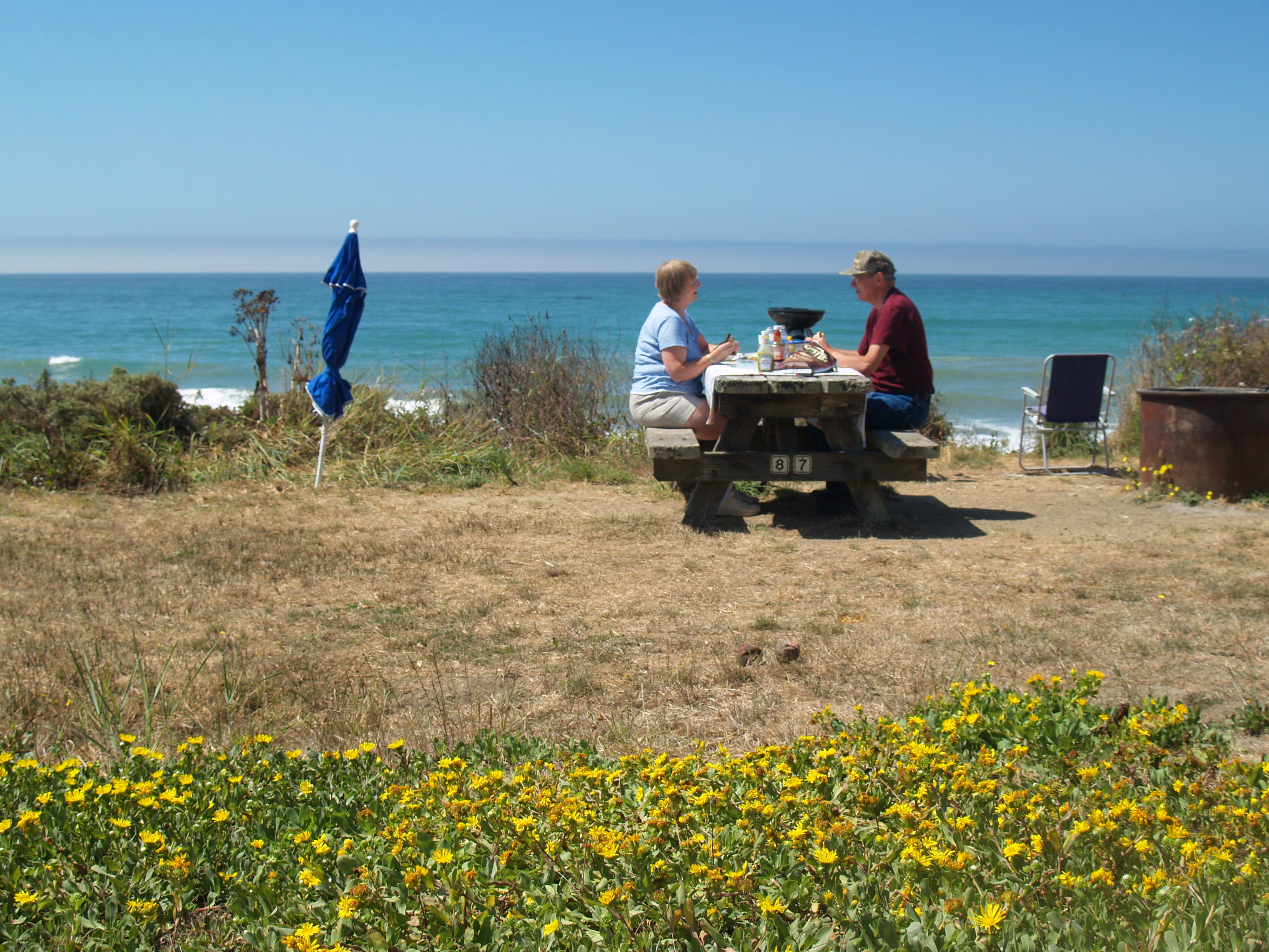 Camped along the Pacific Coast