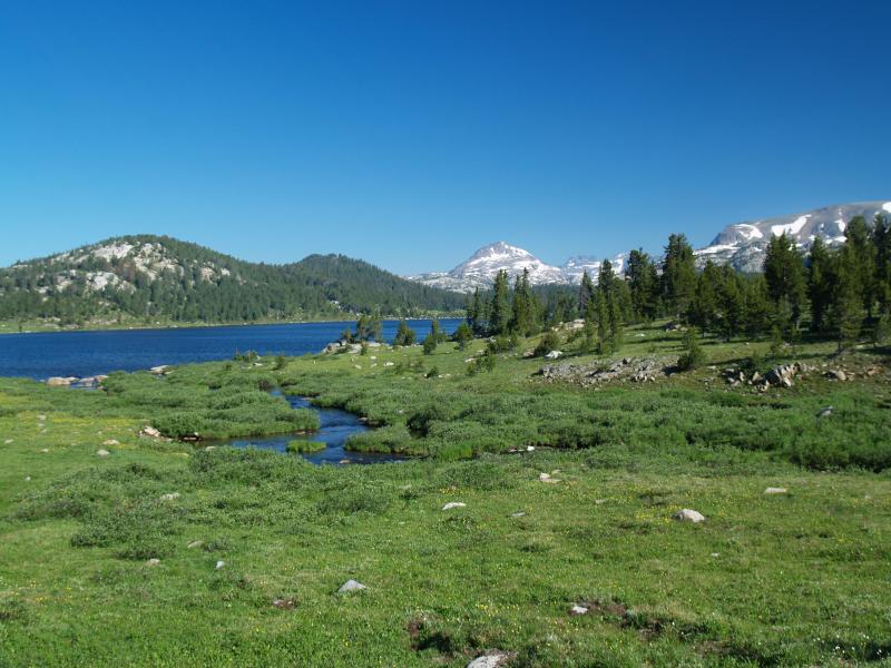 Stream flowing into Island Lake