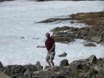 the traditional summer snowball fight