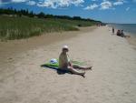 Bonnie on Lake Michigan beach