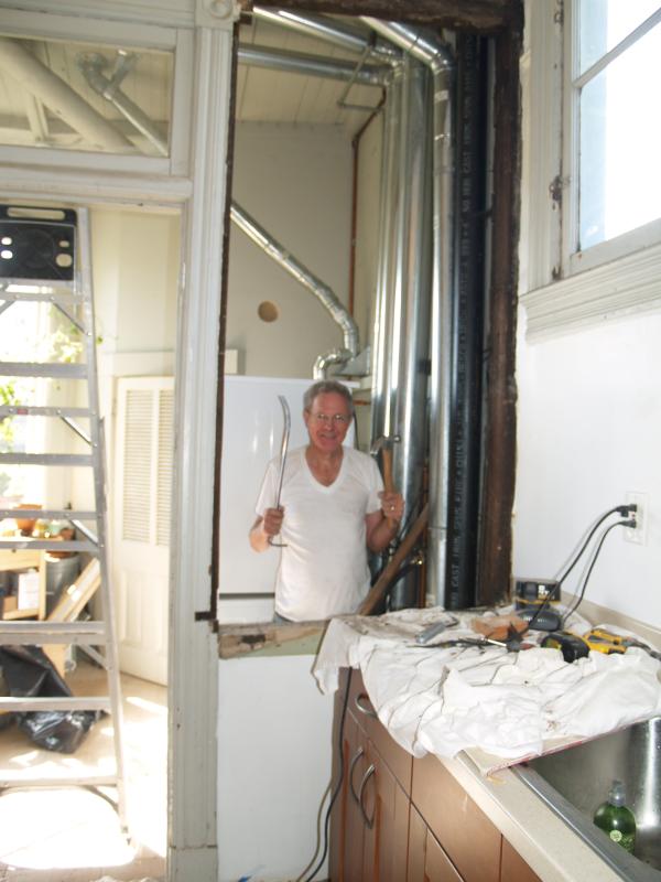 Working on Steve and Emily's apartment