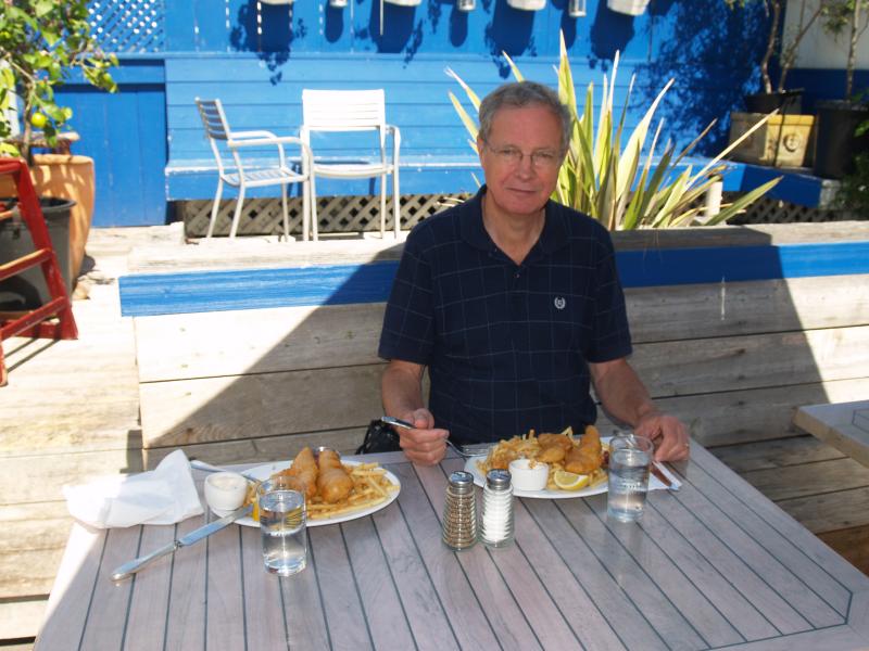 Lunch at the Sand Dollar Restaurant in Stinson Beach CA.