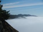 Fog over the ocean from Muir Beach overlook along hwy-1