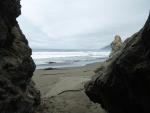View from the beach along the Pacific Coast