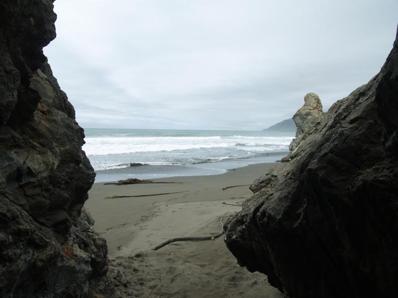 View from the beach along the Pacific Coast