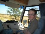 Dan, riding shotgun.