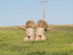 The hay welcomes us to North Dakota
