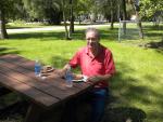Supper at the Sakakawea State Park in North Dakota