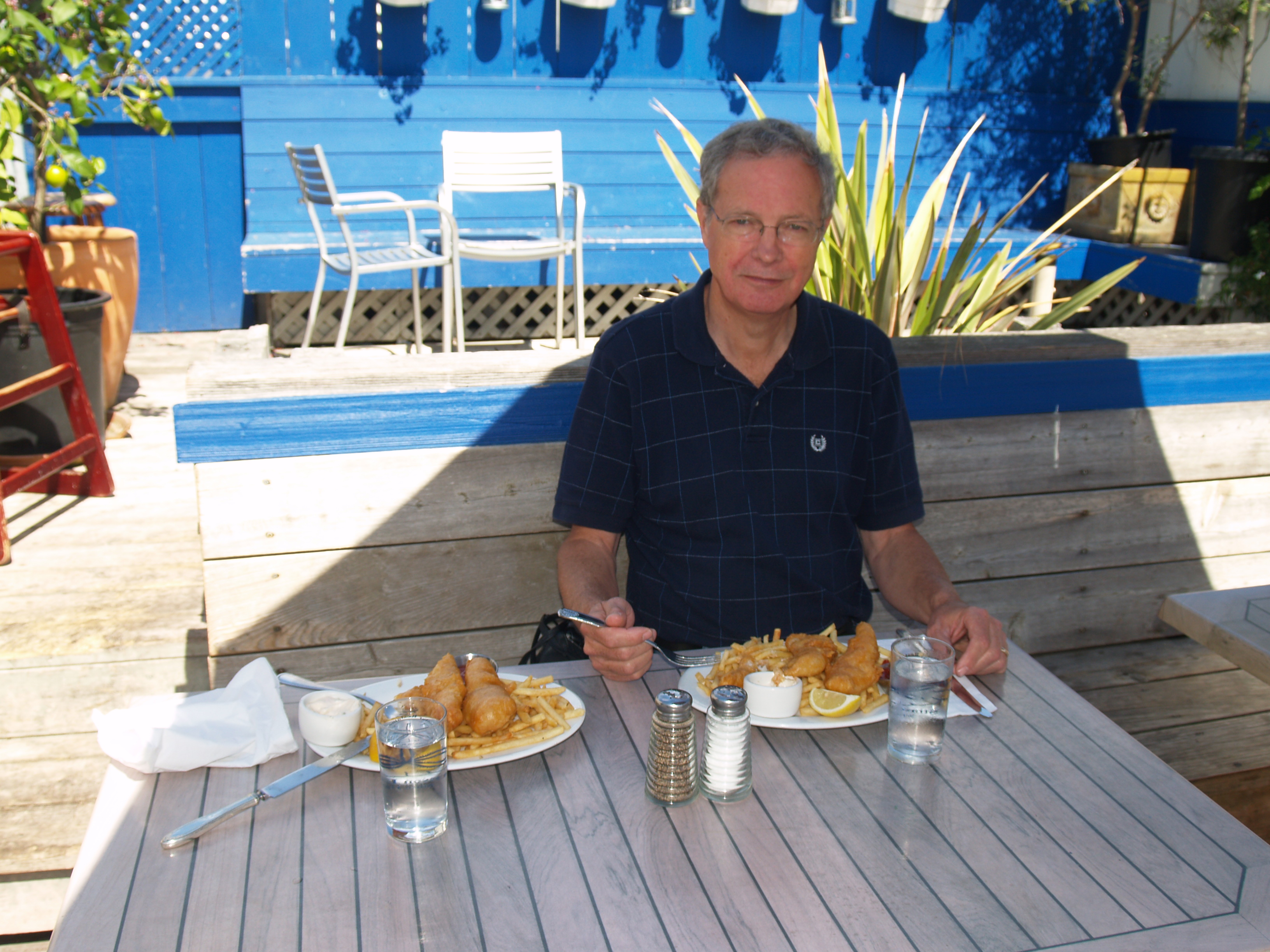 Lunch at the Sand Dollar Restaurant in Stinson Beach CA.