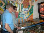 Dan is playing pinball