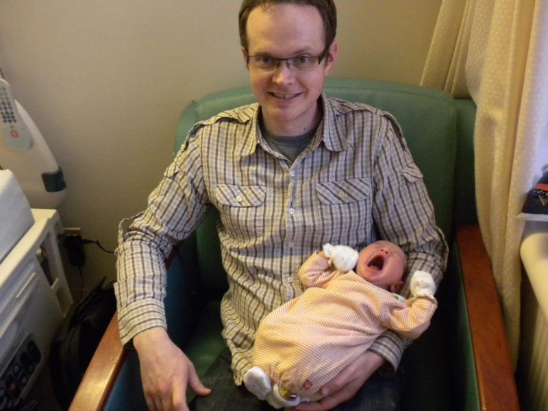 A proud dad and a big yawn
