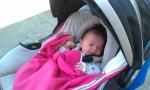 Elsa in her stroller