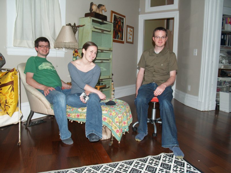 Steve, Emily, and Dan at Dan and Carmen's